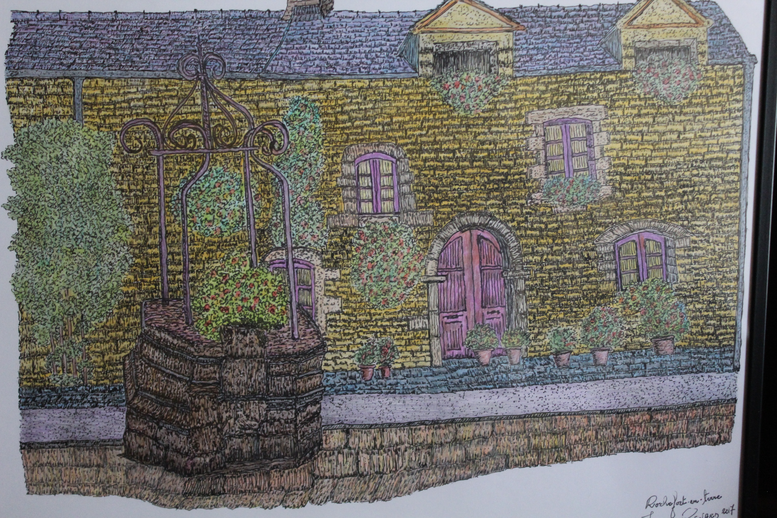 Œuvre encre de Chine série Nature 50x70cm