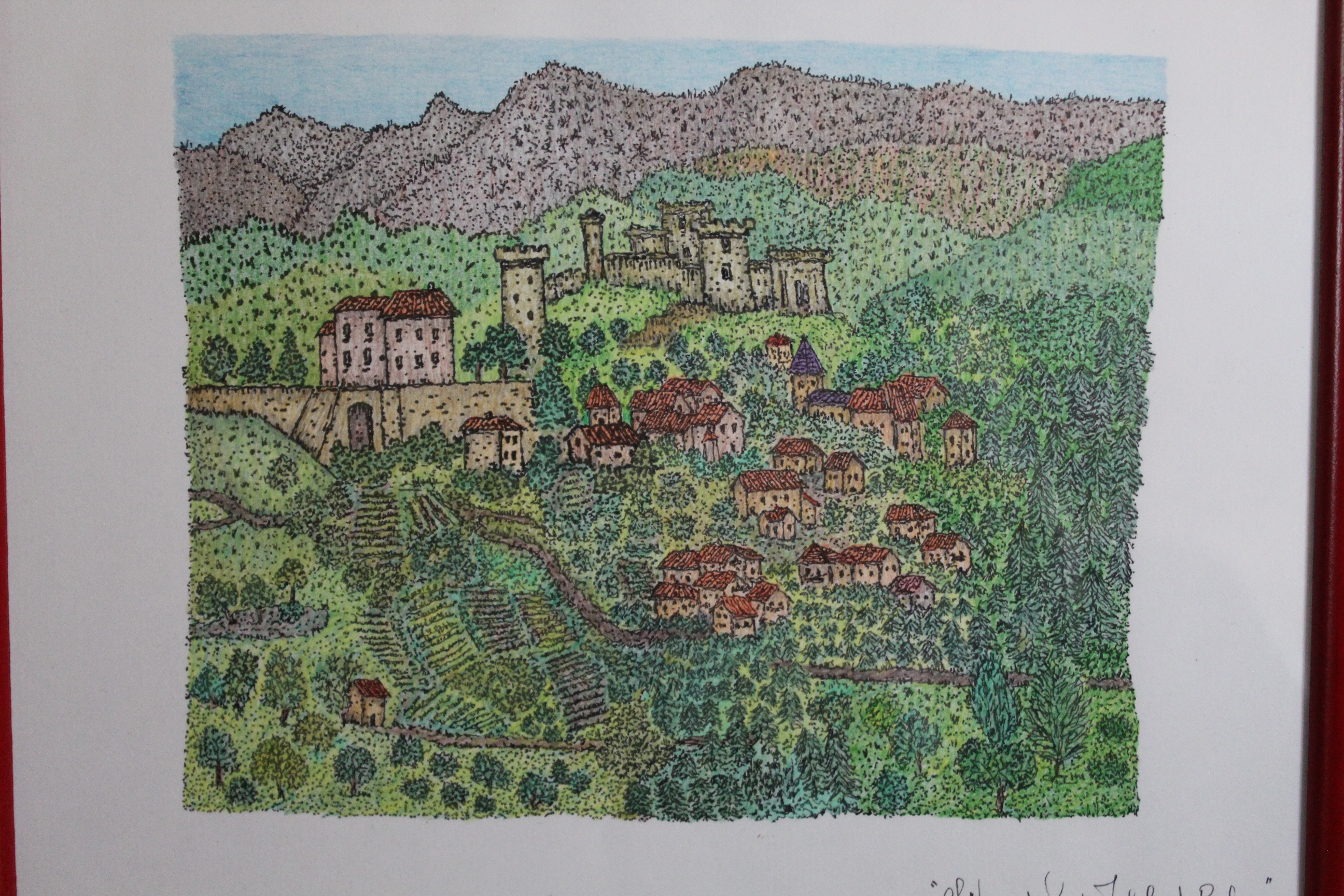 Œuvre encre de Chine série Nature 50x70cm