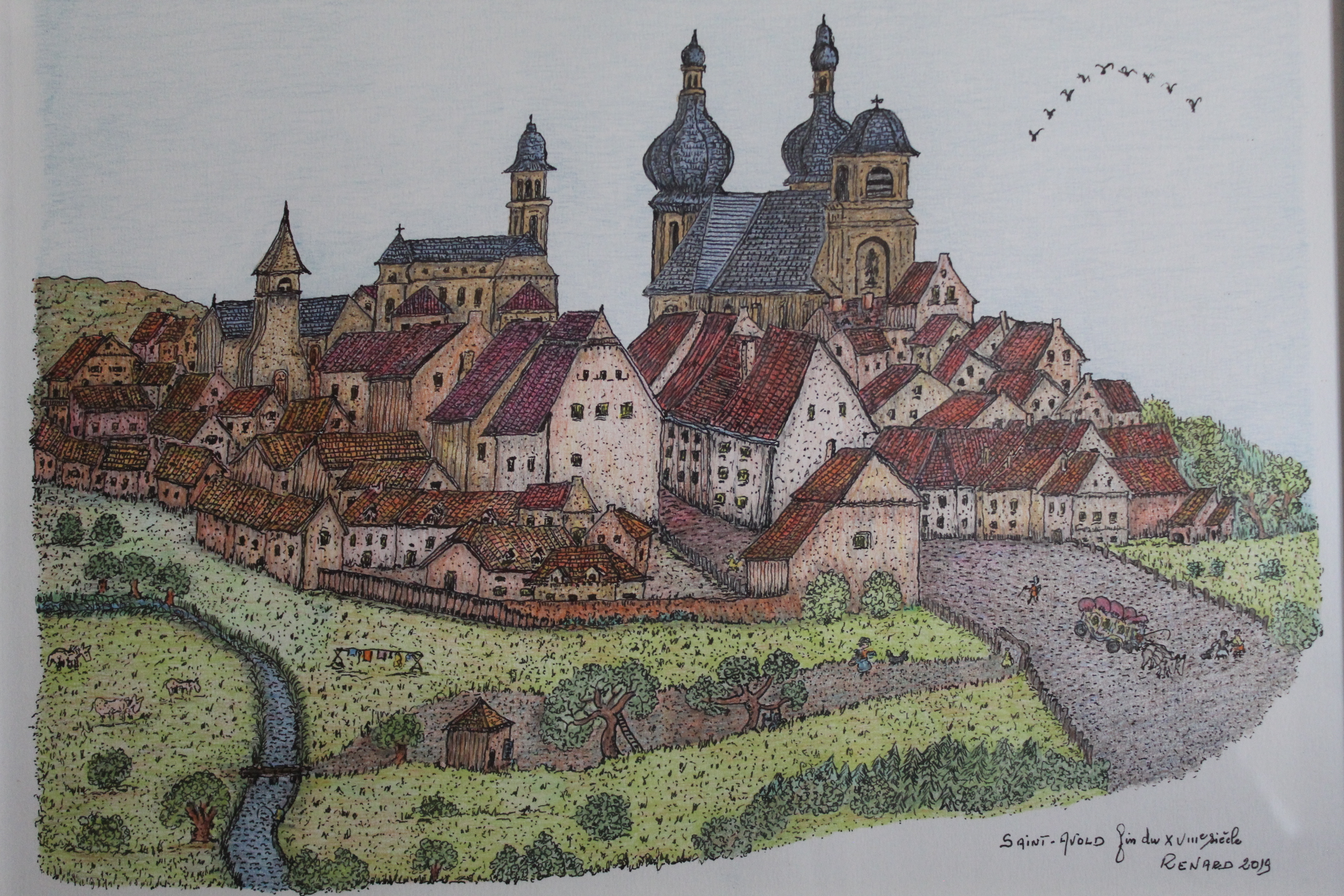 Œuvre encre de Chine série Nature 50x70cm