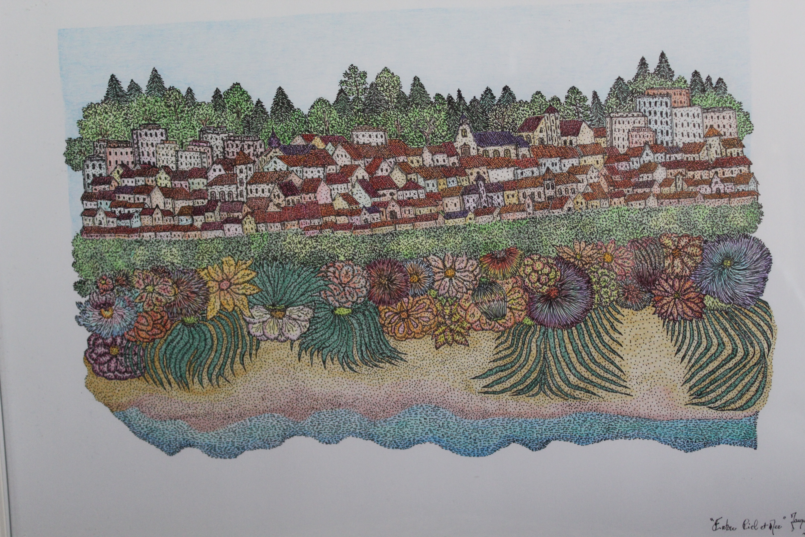 Œuvre encre de Chine série Nature